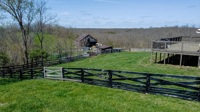 427 Sharpsburg Rd, Sharpsburg, KY 40374 - view of gate with a lawn, a forest view, fence, and a rural view