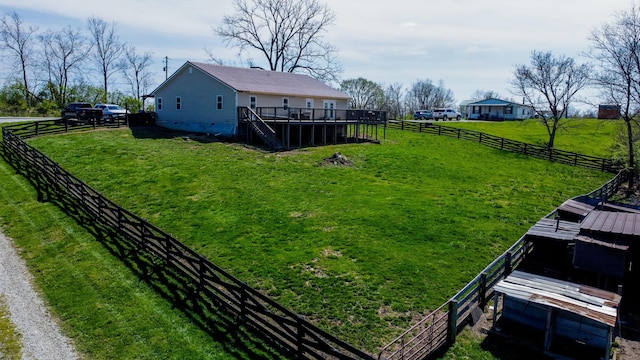 427 Sharpsburg Rd, Sharpsburg, KY 40374 - view of yard with a deck, fence, and stairway