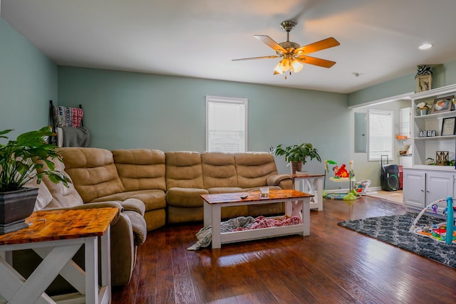 427 Sharpsburg Rd, Sharpsburg, KY 40374 - living room with ceiling fan and hardwood / wood-style flooring