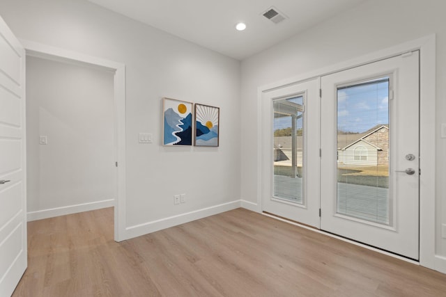 entryway featuring light hardwood / wood-style floors