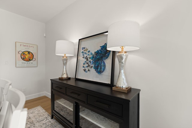 interior space featuring hardwood / wood-style flooring