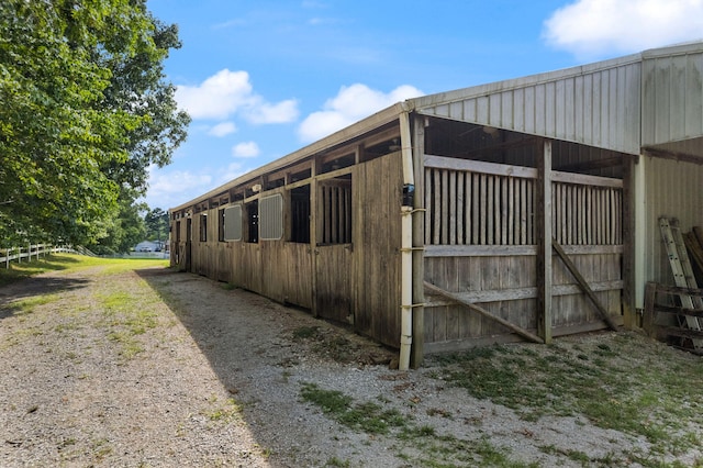 view of horse barn