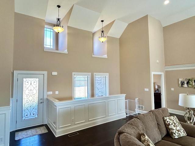 wooden deck featuring an outdoor hangout area and ceiling fan