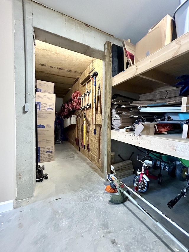 view of storage room