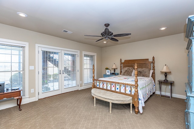 view of carpeted home office