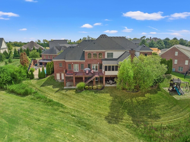 exterior space featuring a pool