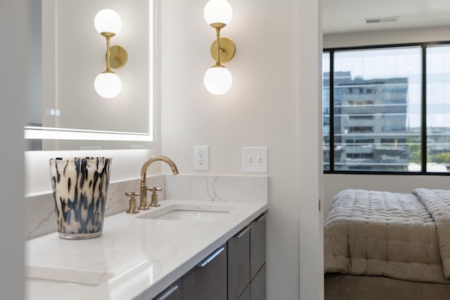 bathroom with vanity