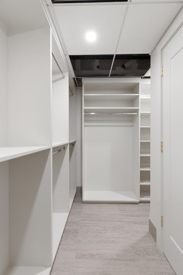 view of walk in closet