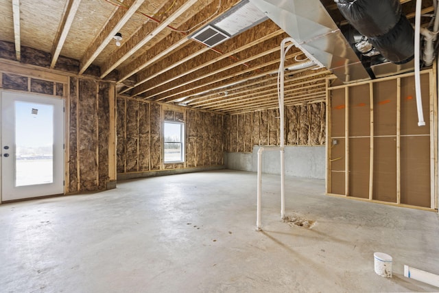 basement featuring a healthy amount of sunlight