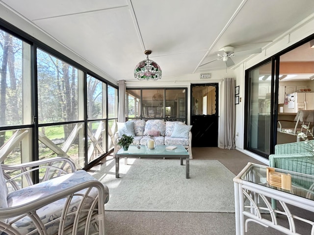 46-1 Woodson Bend Resort, Bronston, KY 42518 - sunroom / solarium featuring ceiling fan and outdoor lounge area