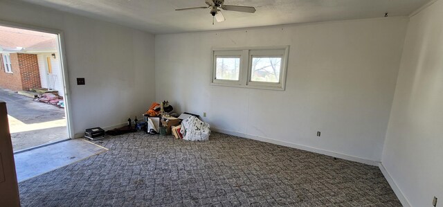 unfurnished room featuring ceiling fan