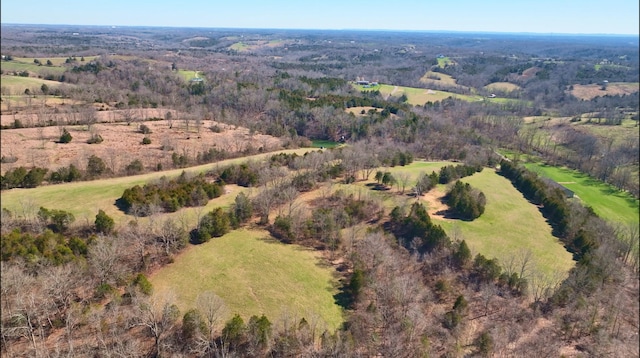 aerial view with a rural view