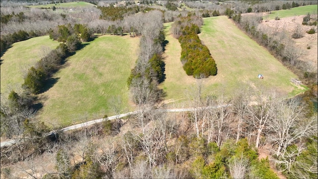 drone / aerial view featuring a rural view