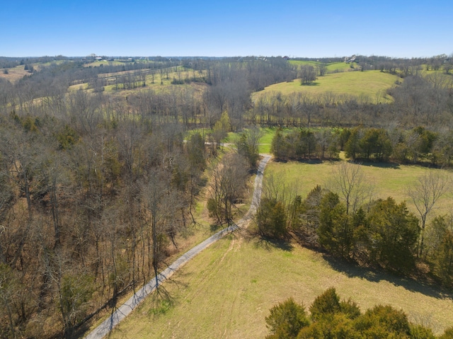 drone / aerial view with a rural view