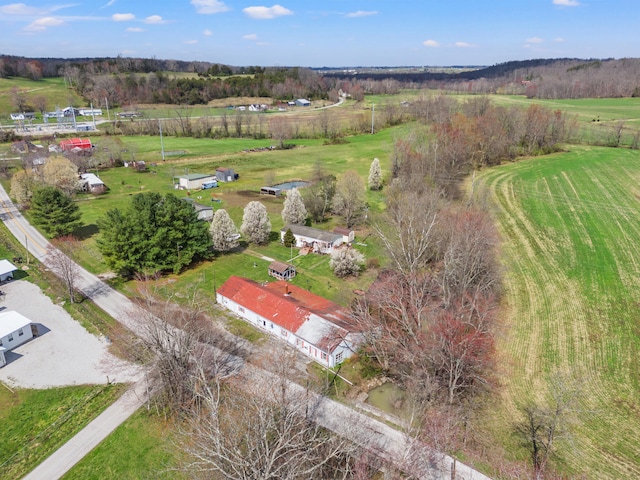 bird's eye view featuring a rural view