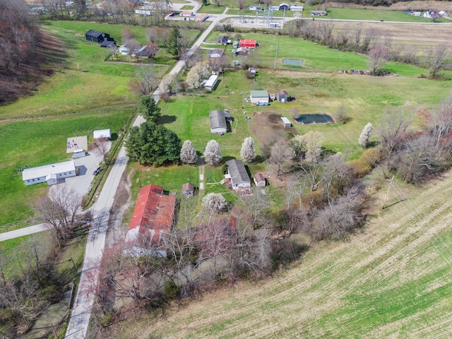 bird's eye view featuring a rural view