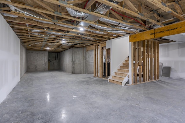 2420 Flying Ebony Dr, Lexington, KY 40509 - unfinished below grade area with stairway