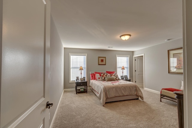 view of carpeted bedroom