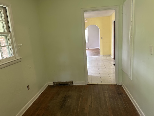 256 Carrick Pike, Georgetown, KY 40324 - corridor with arched walkways, wood finished floors, and baseboards