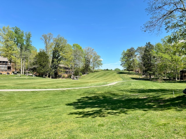 surrounding community featuring a lawn