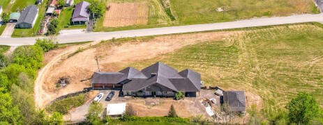 drone / aerial view featuring a rural view