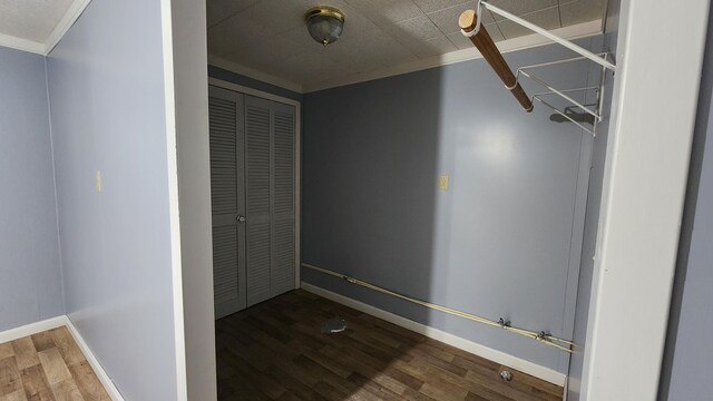 spacious closet featuring hardwood / wood-style floors