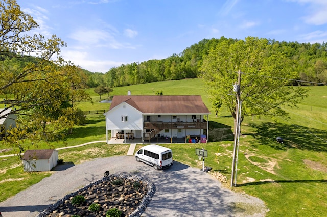 birds eye view of property