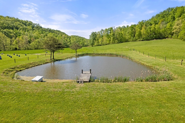 view of water feature