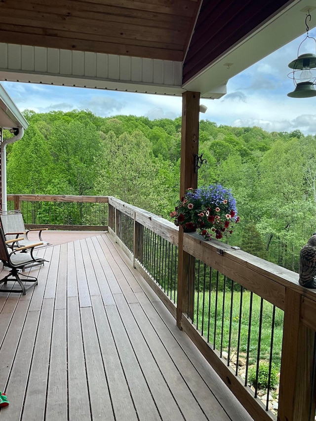 view of wooden deck