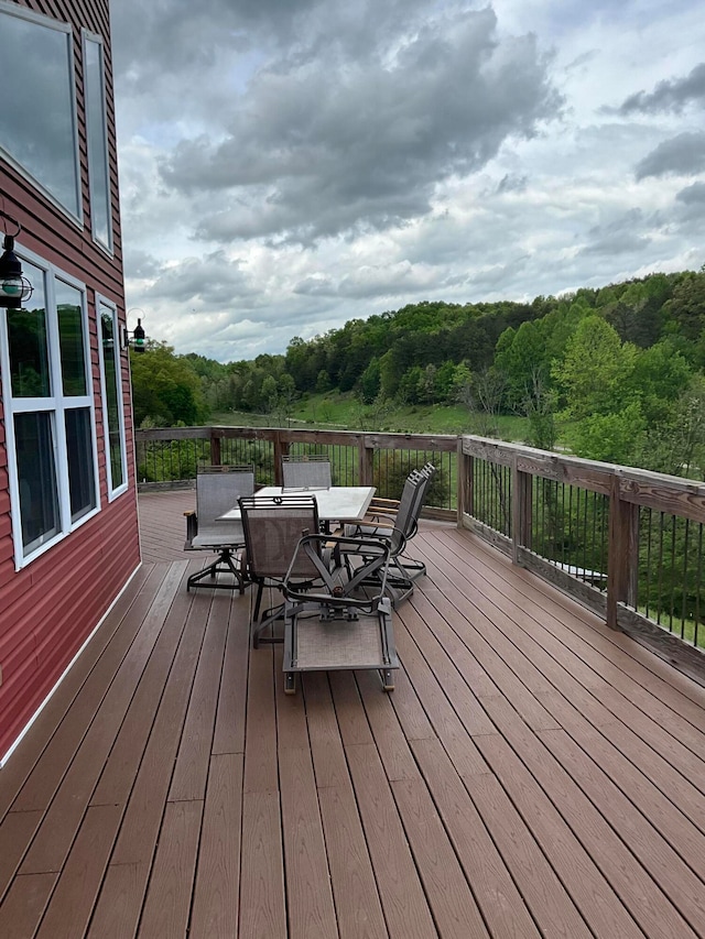 view of wooden terrace