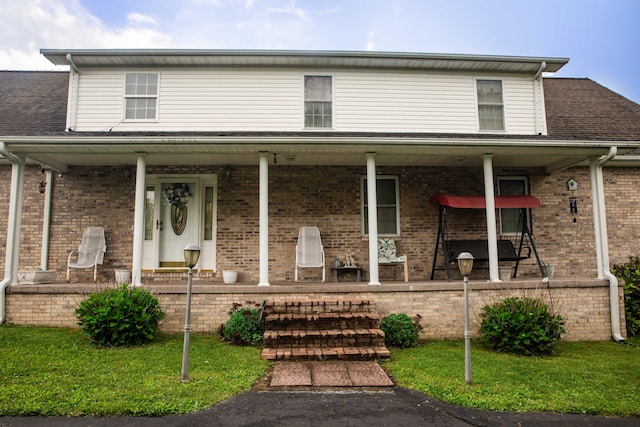 view of front of house with covered porch