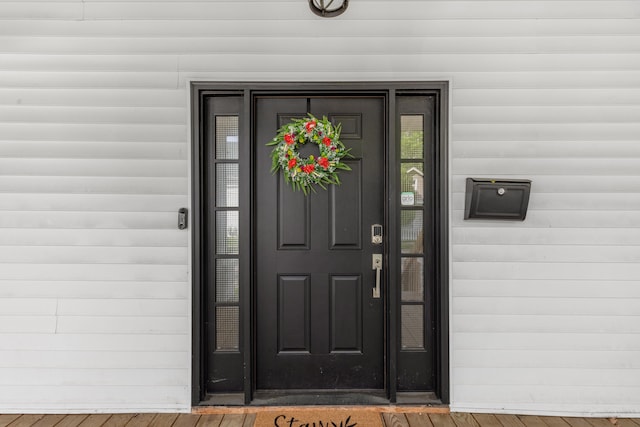 view of doorway to property