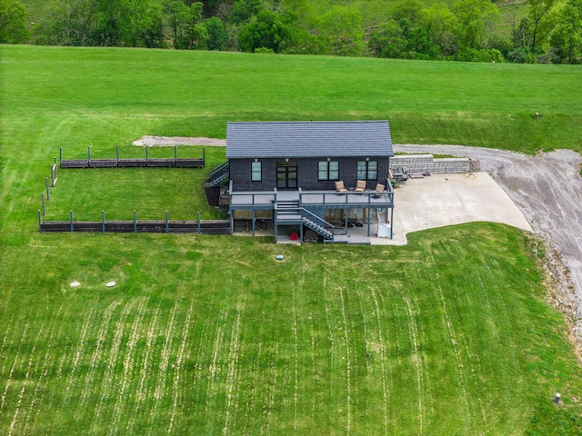 bird's eye view featuring a rural view