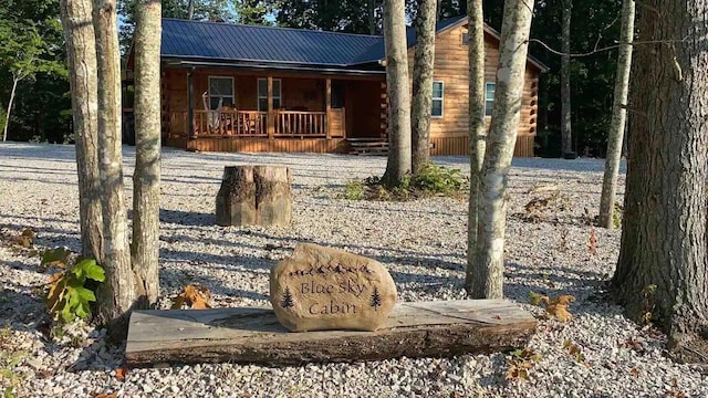 exterior space featuring covered porch