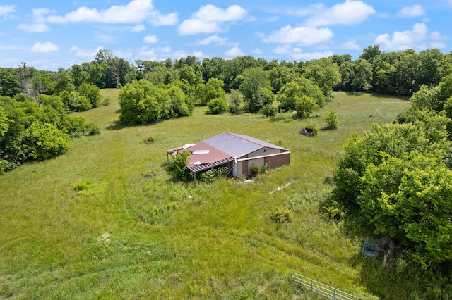 drone / aerial view featuring a rural view