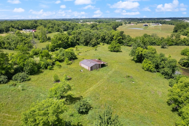 drone / aerial view with a rural view