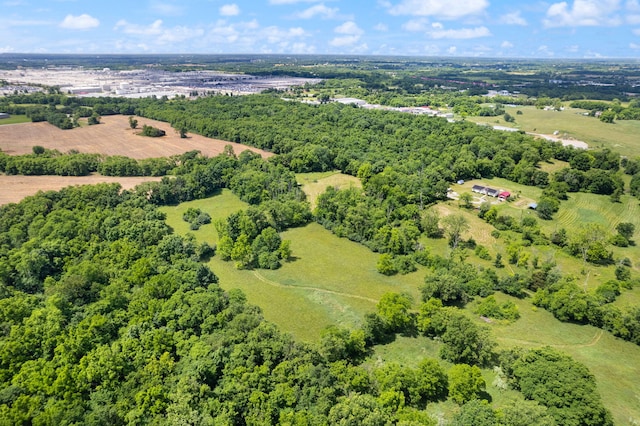 bird's eye view featuring a rural view