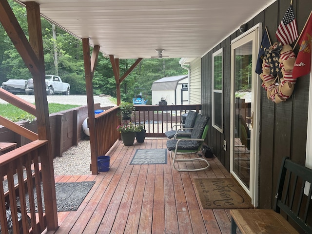 view of wooden terrace