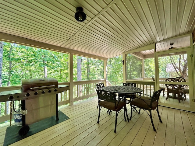 view of sunroom