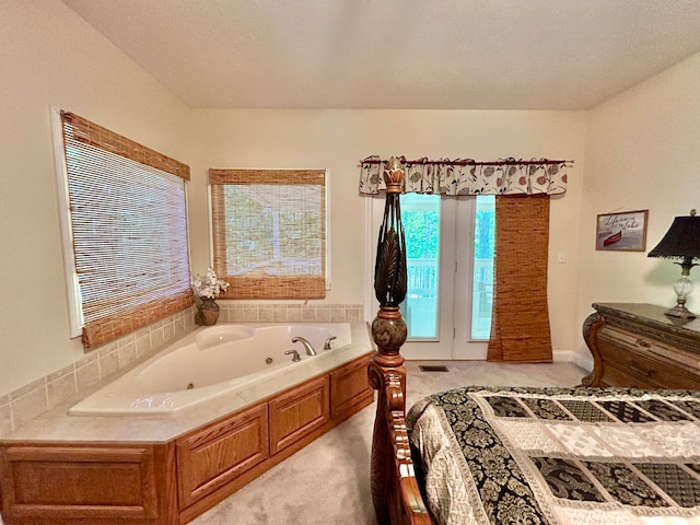 bathroom with a washtub