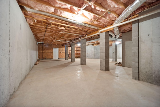 view of basement