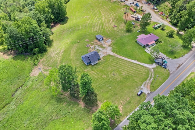 bird's eye view with a rural view