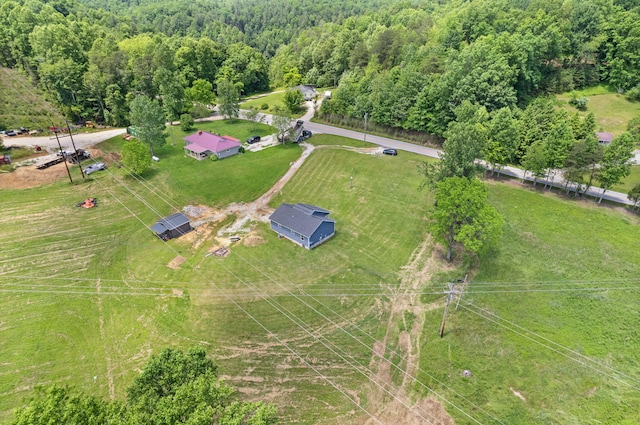 bird's eye view with a rural view