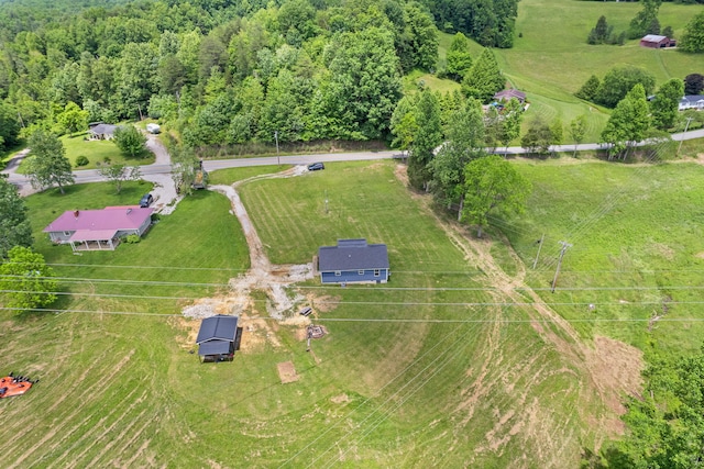 drone / aerial view featuring a rural view