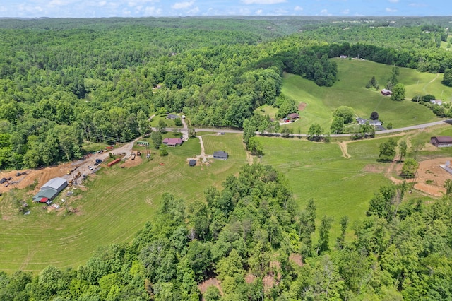 bird's eye view featuring a rural view