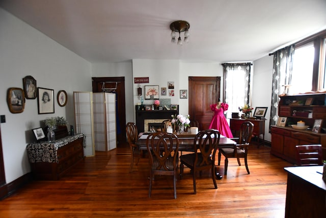 dining area featuring hardwood / wood-style floors