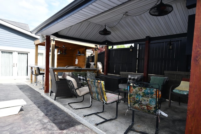 view of patio / terrace featuring an outdoor hangout area