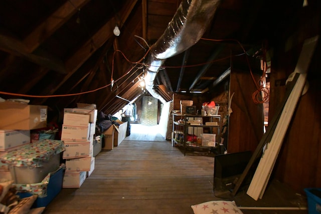 view of attic