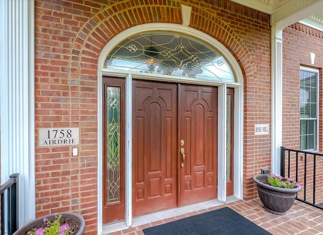 view of doorway to property