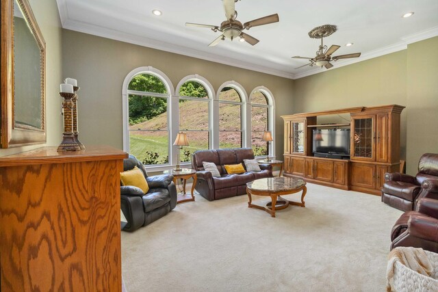 bedroom with crown molding, hardwood / wood-style flooring, and multiple windows